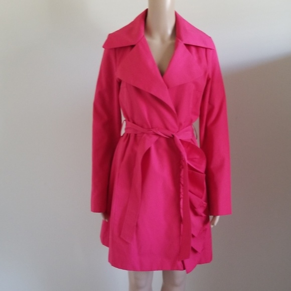 Black Rivet Jackets & Blazers - Black Rivet pink trench coat with belt size M Black Rivet Jackets & Blazers - Black Rivet pink trench coat with belt size M